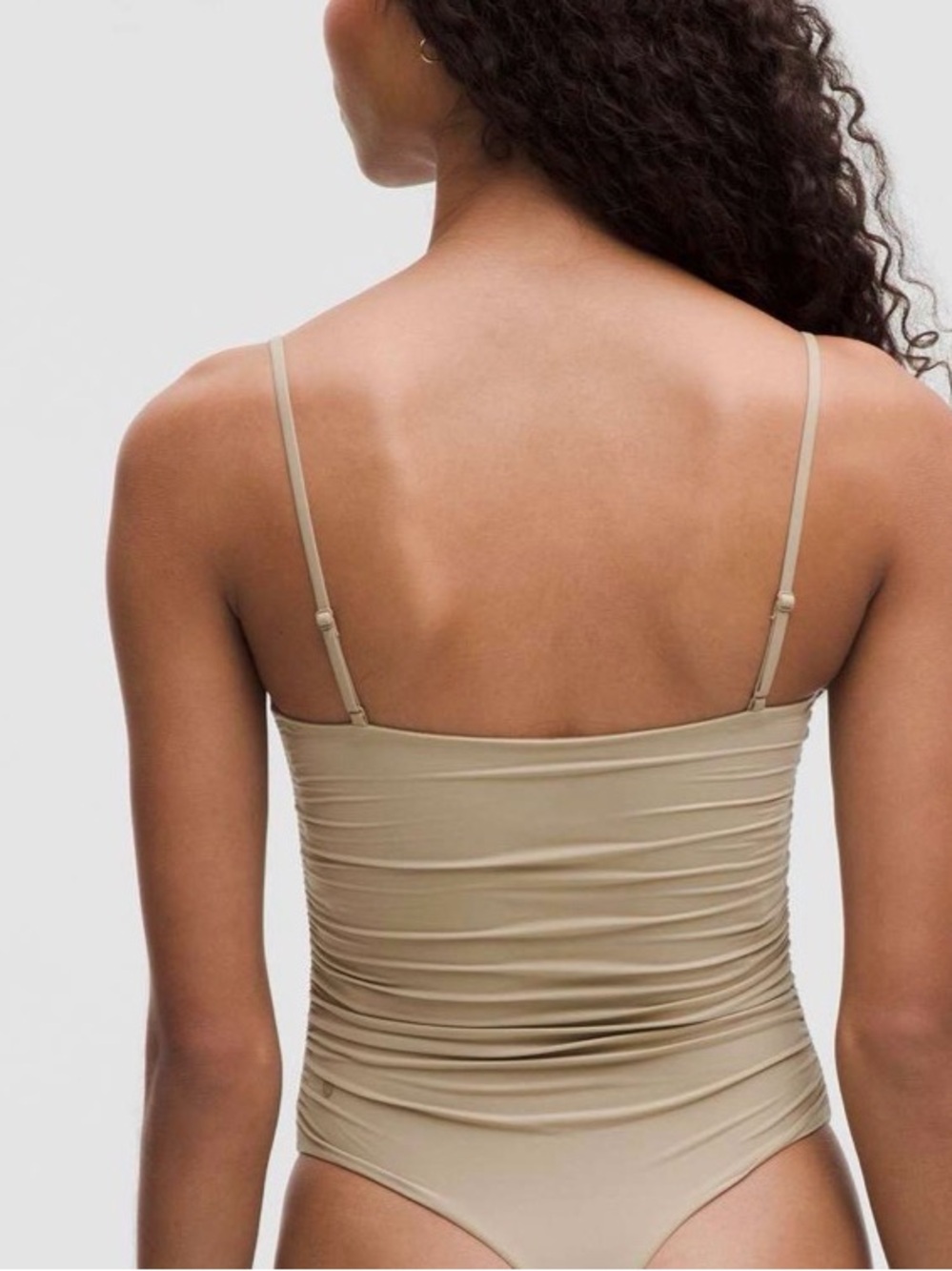 NWT Lululemon Wundermost Ultra-Soft Nulu Ruched Cami Bodysuit
Sheer Oak small - Picture 3 of 11